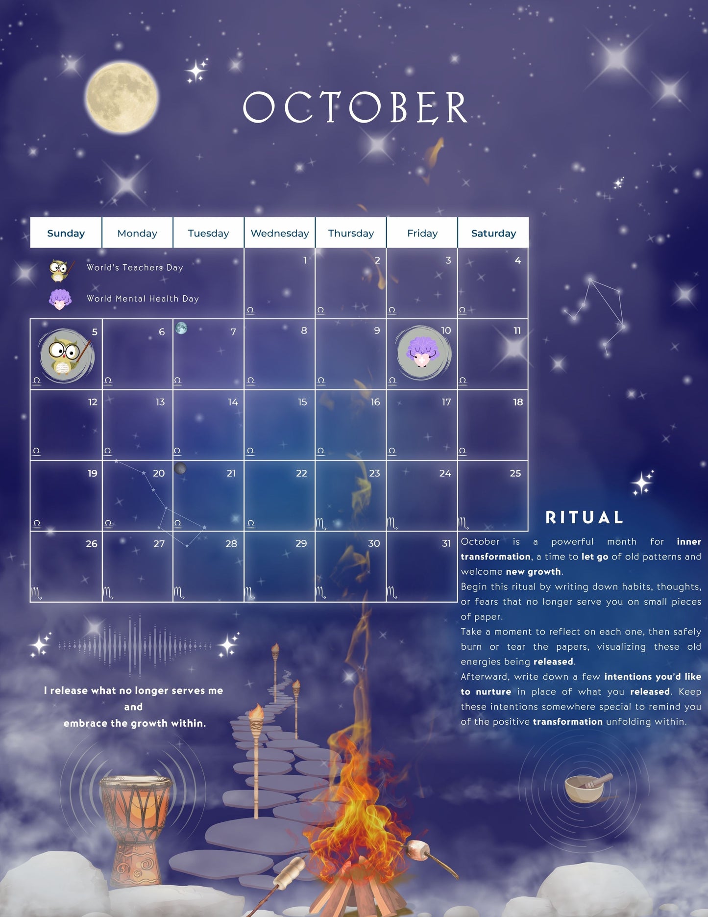 ✨ Mini Ritual Calendar 2025 ✨