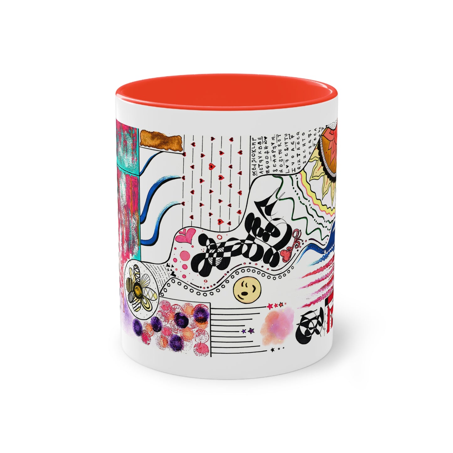 Flow & Joy Abstract Art Mug – Colourful Artistic Coffee Cup