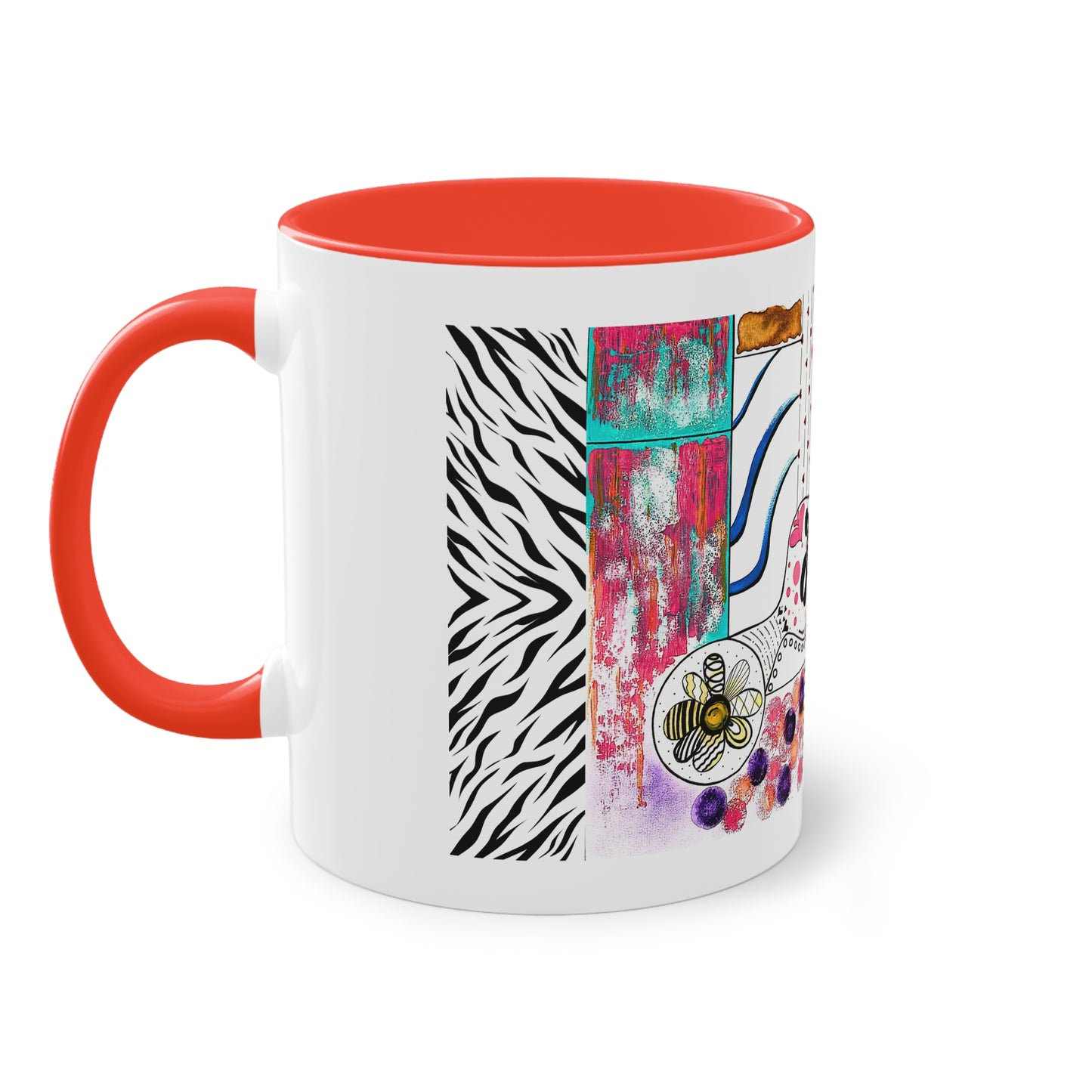 Flow & Joy Abstract Art Mug – Colourful Artistic Coffee Cup