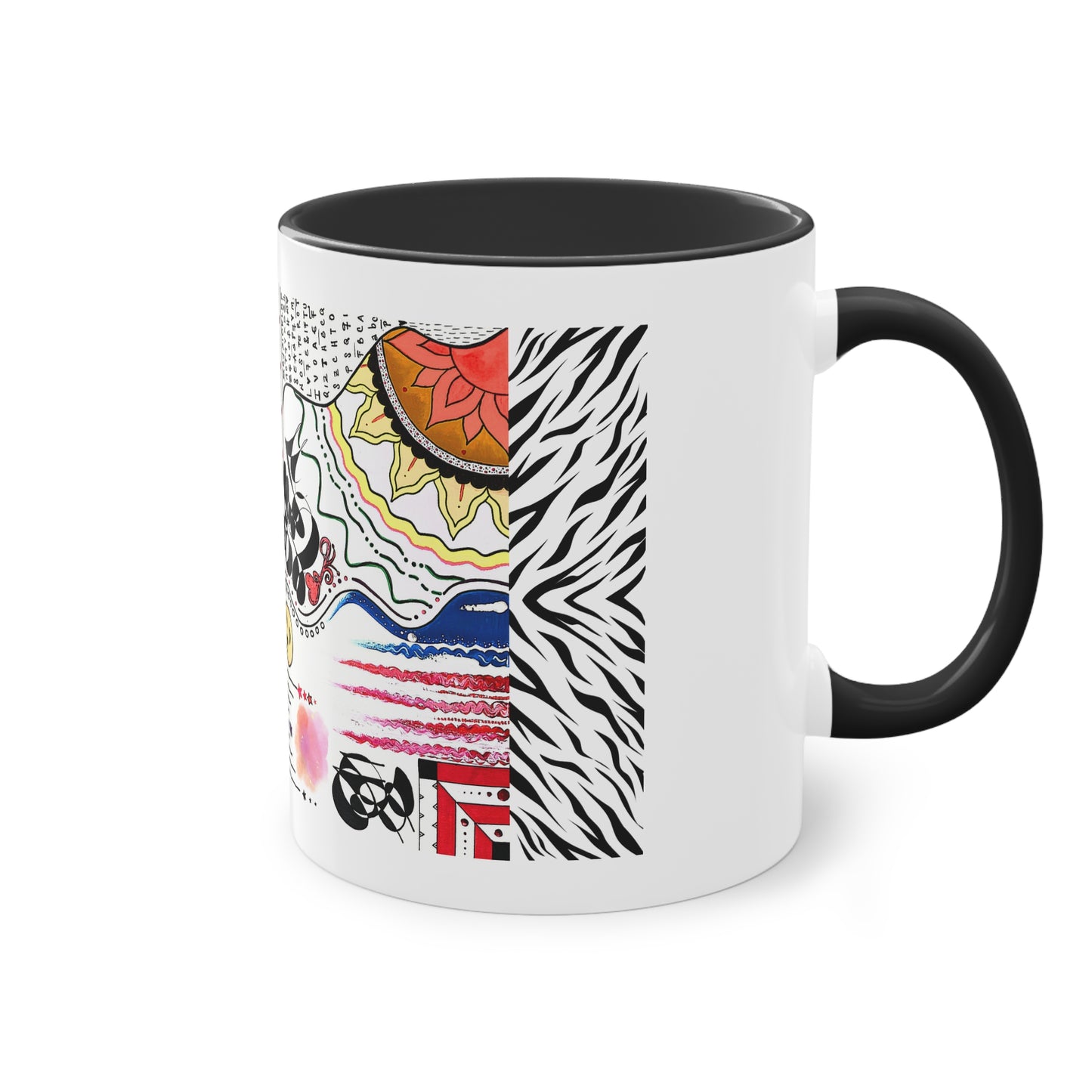 Flow & Joy Abstract Art Mug – Colourful Artistic Coffee Cup