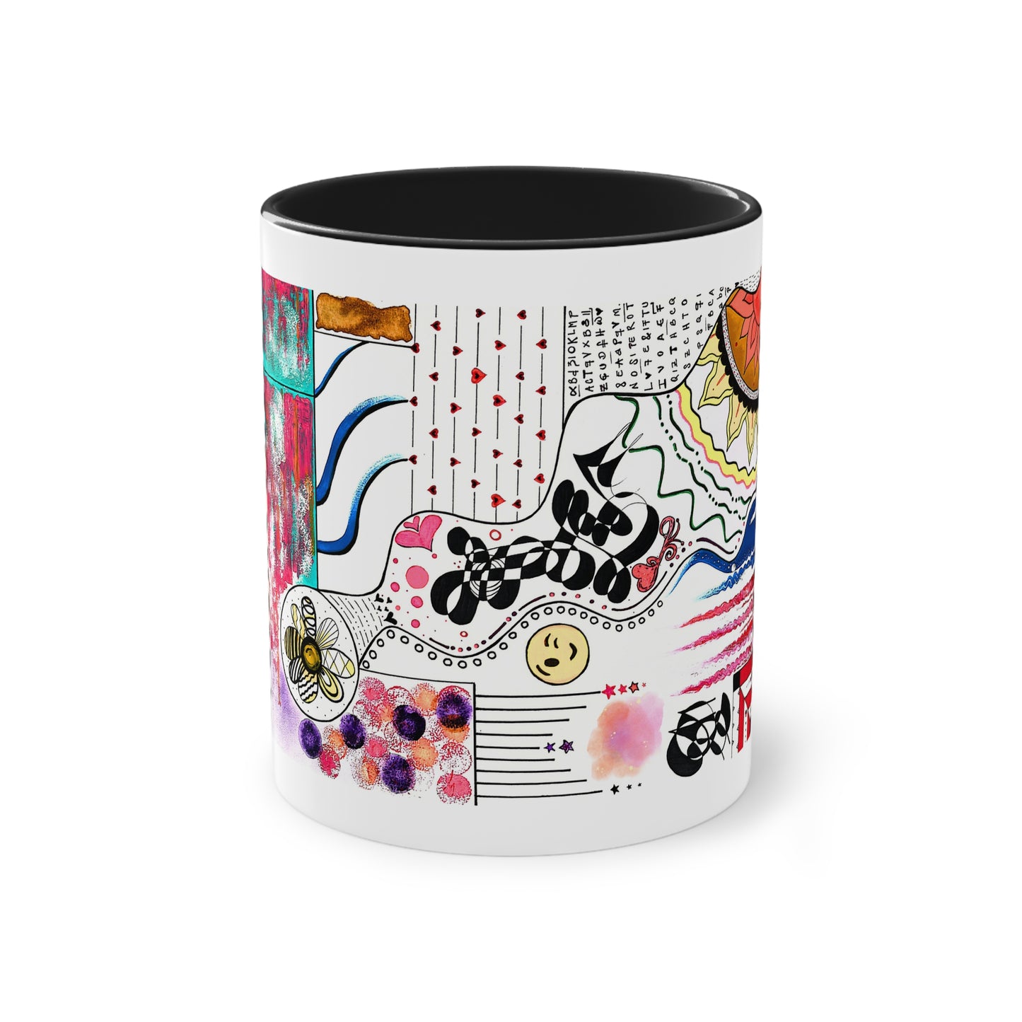 Flow & Joy Abstract Art Mug – Colourful Artistic Coffee Cup