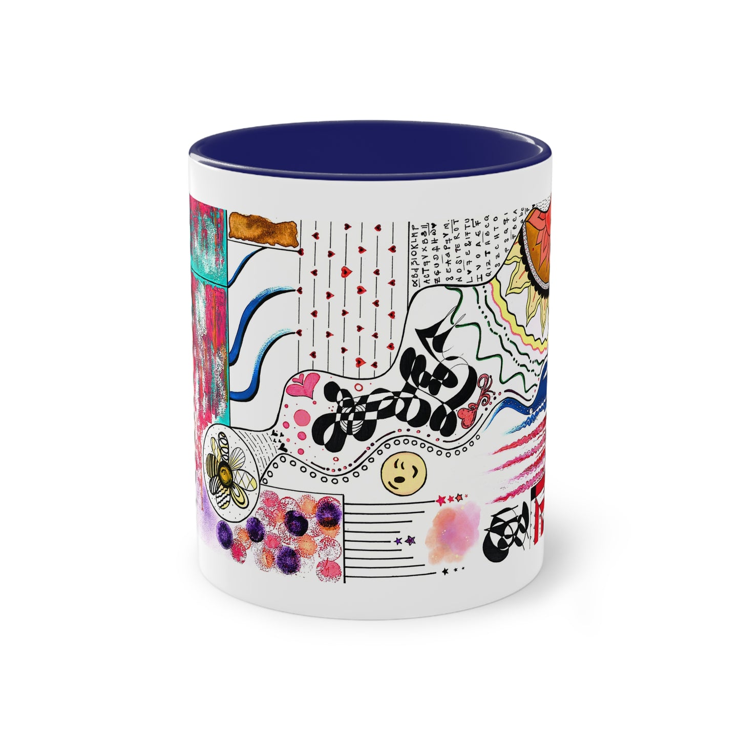 Flow & Joy Abstract Art Mug – Colourful Artistic Coffee Cup