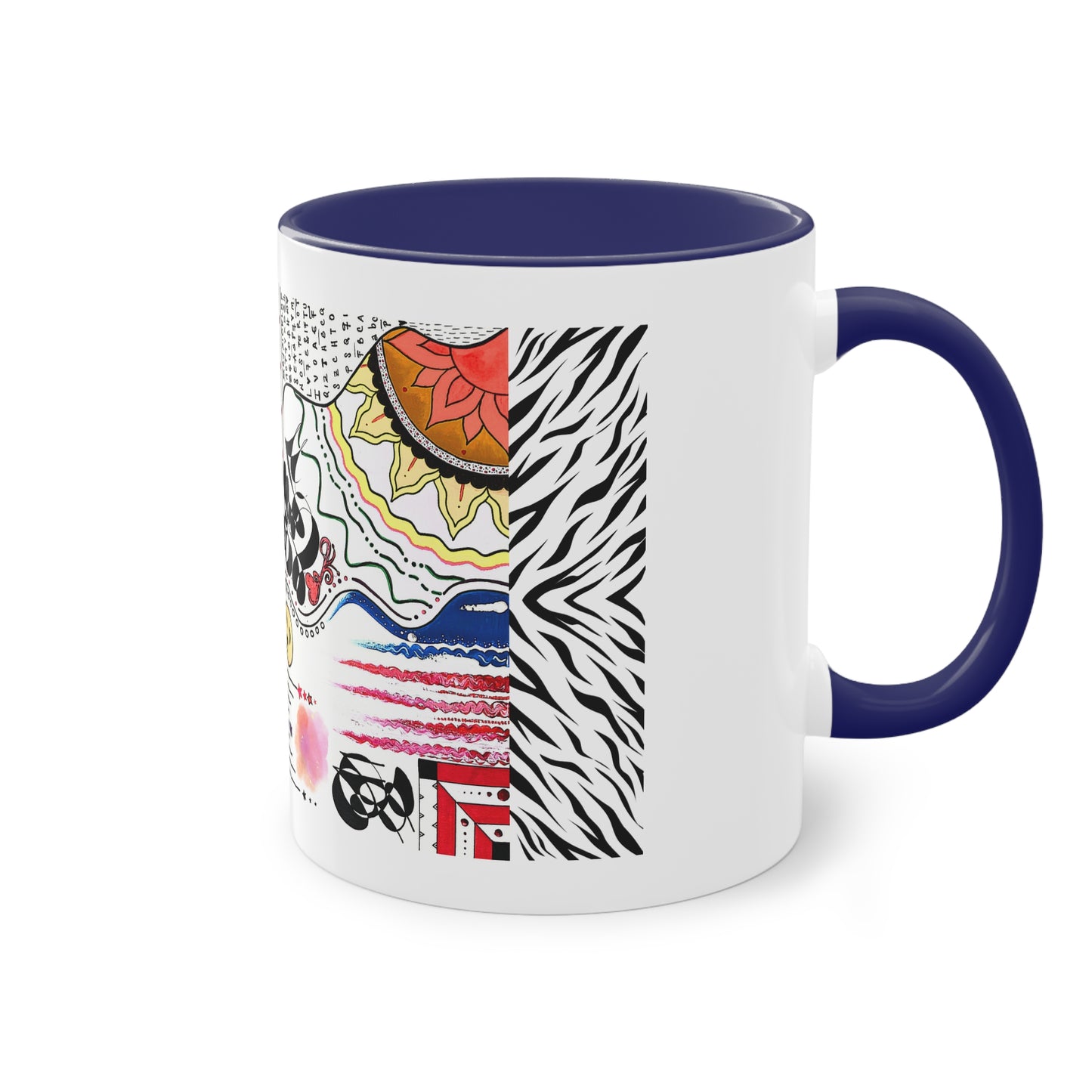 Flow & Joy Abstract Art Mug – Colourful Artistic Coffee Cup
