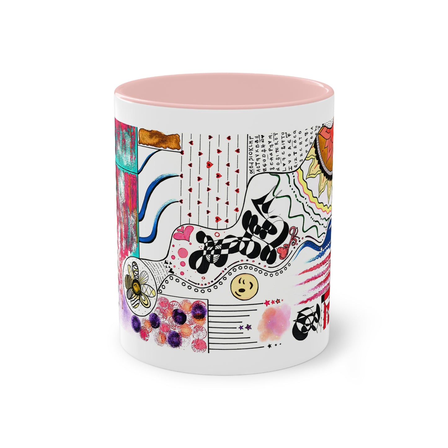 Flow & Joy Abstract Art Mug – Colourful Artistic Coffee Cup