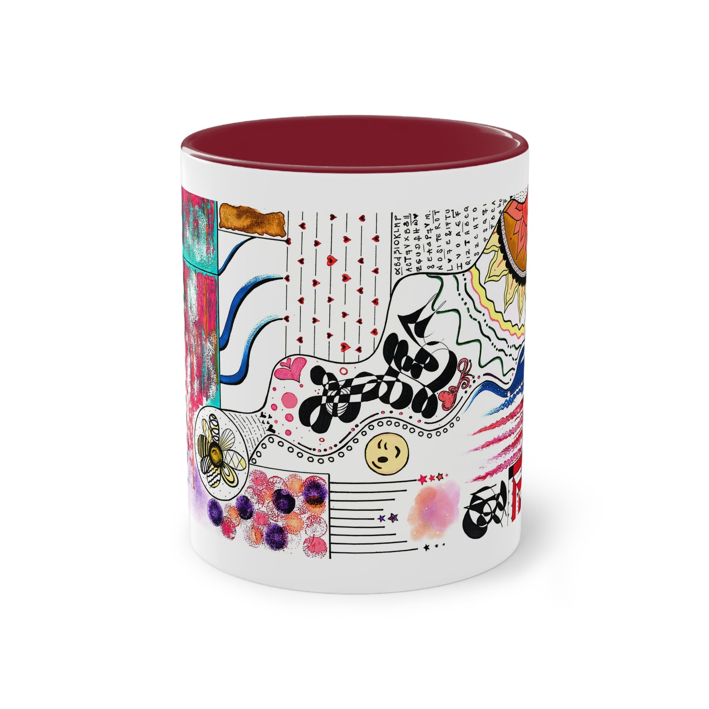 Flow & Joy Abstract Art Mug – Colourful Artistic Coffee Cup